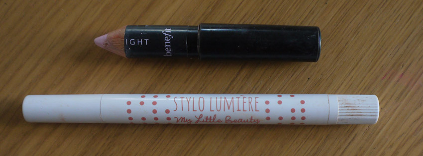 Top to Bottom:  Benefit High Beam My Little Beauty Stylo Lumiere